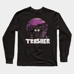 Cat and Trash Long Sleeve T-Shirt